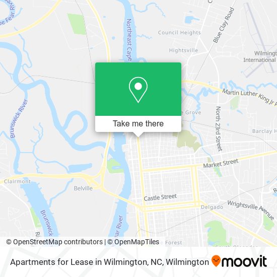 Apartments for Lease in Wilmington, NC map