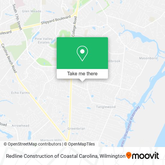 Redline Construction of Coastal Carolina map