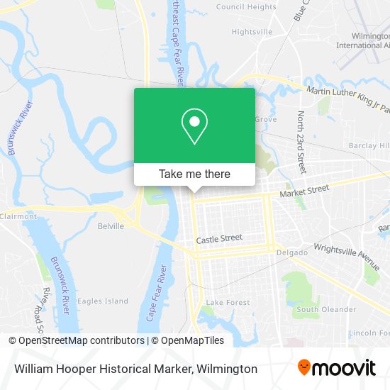 Mapa de William Hooper Historical Marker