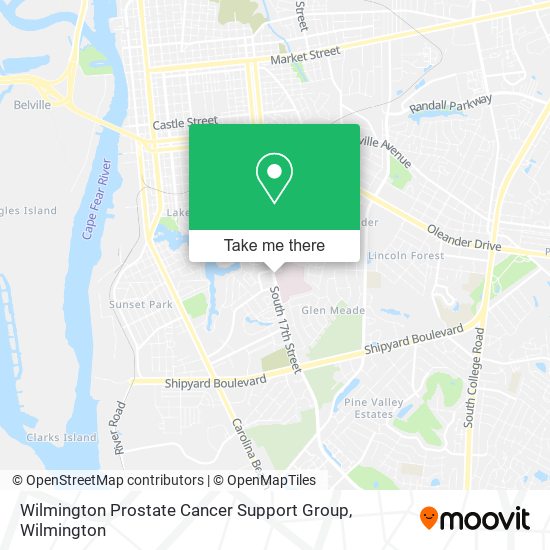 Mapa de Wilmington Prostate Cancer Support Group