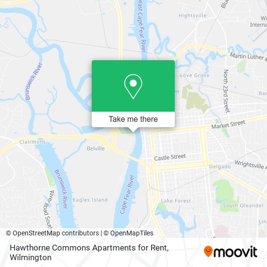 Mapa de Hawthorne Commons Apartments for Rent