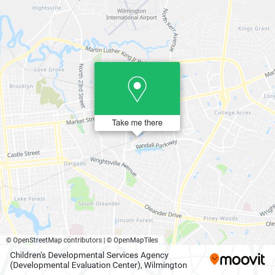 Mapa de Children's Developmental Services Agency (Developmental Evaluation Center)