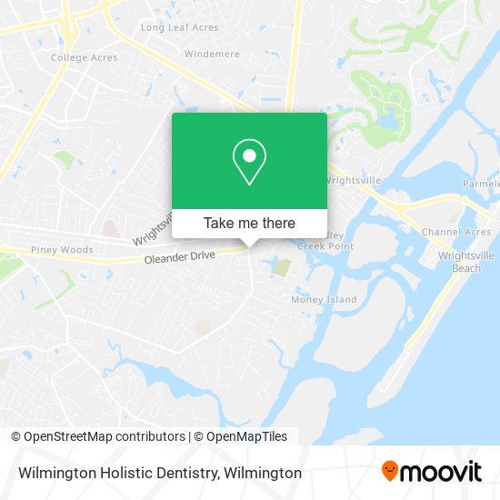 Mapa de Wilmington Holistic Dentistry