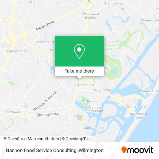 Gannon Food Service Consulting map