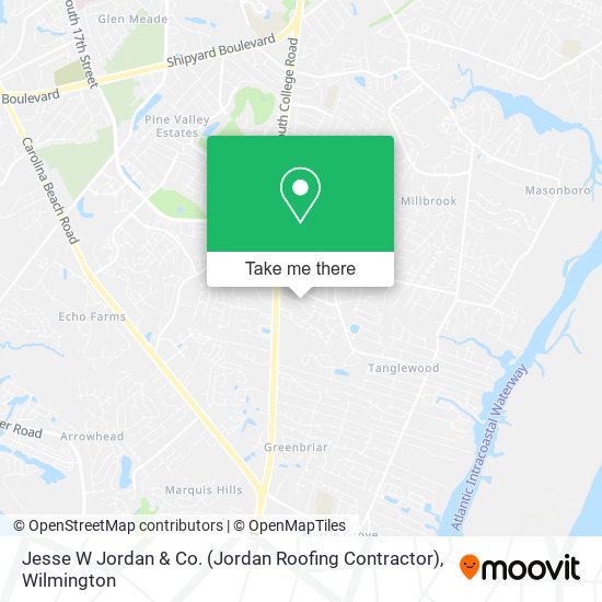 Mapa de Jesse W Jordan & Co. (Jordan Roofing Contractor)