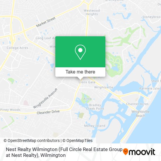 Mapa de Nest Realty Wilmington (Full Circle Real Estate Group at Nest Realty)