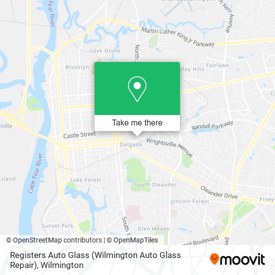 Mapa de Registers Auto Glass (Wilmington Auto Glass Repair)