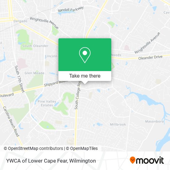 Mapa de YWCA of Lower Cape Fear