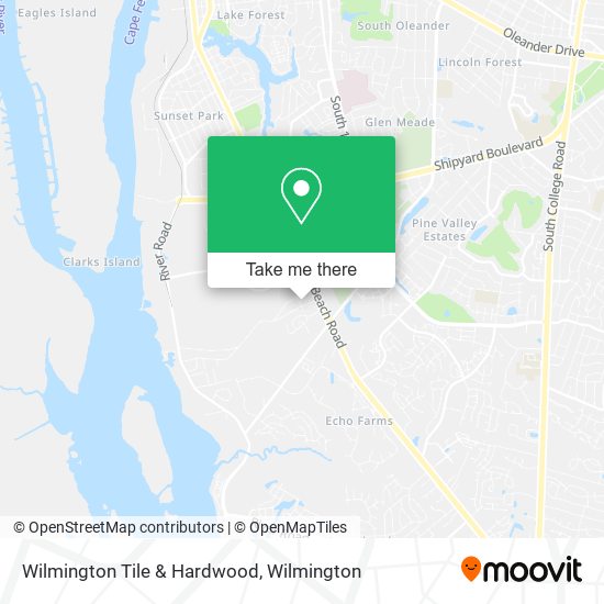 Wilmington Tile & Hardwood map