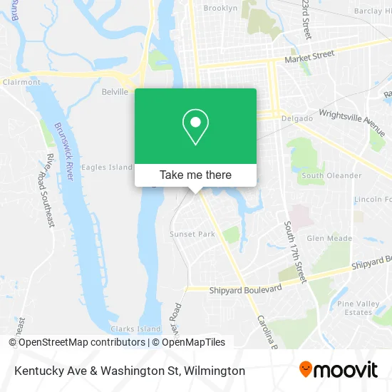 Kentucky Ave & Washington St map