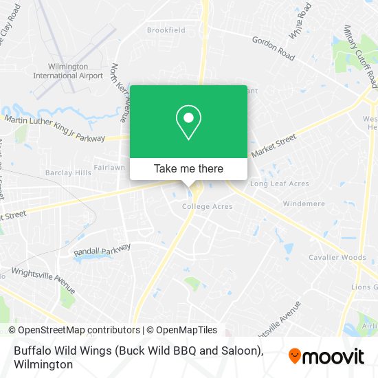 Mapa de Buffalo Wild Wings (Buck Wild BBQ and Saloon)