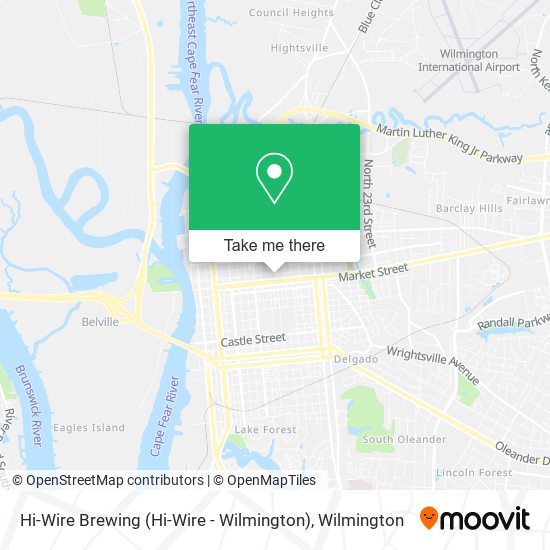 Mapa de Hi-Wire Brewing (Hi-Wire - Wilmington)