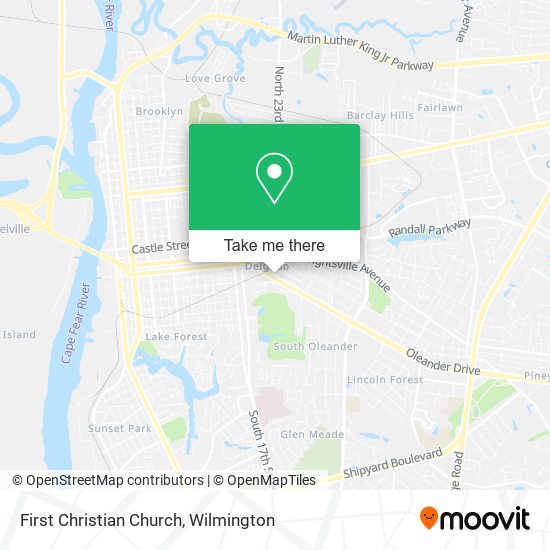 First Christian Church map