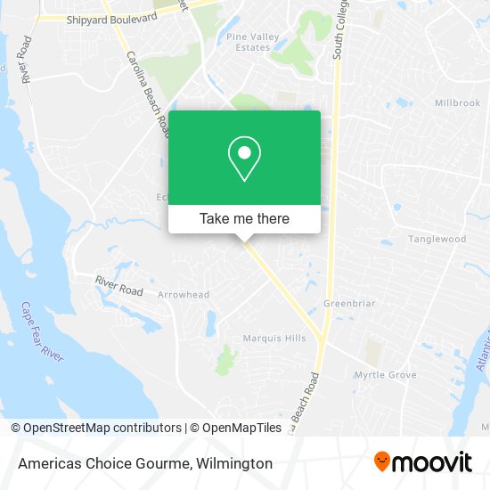 Americas Choice Gourme map