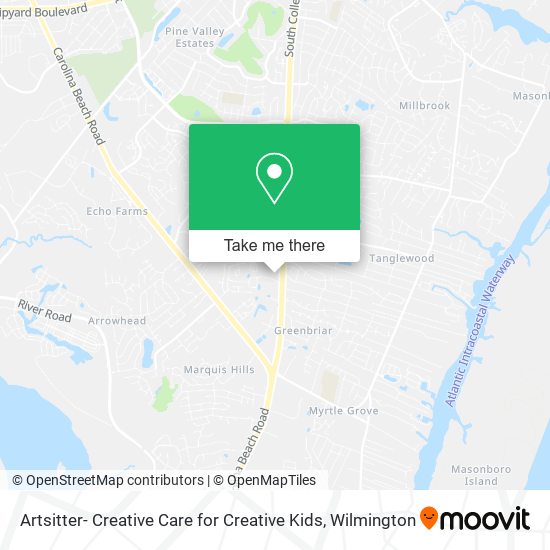 Artsitter- Creative Care for Creative Kids map