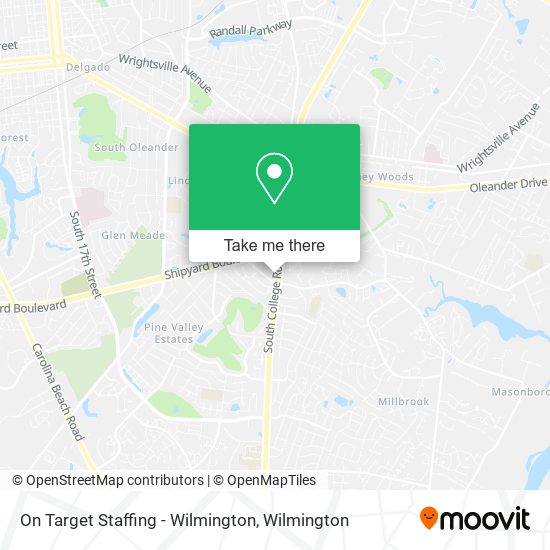 Mapa de On Target Staffing - Wilmington