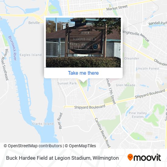 Mapa de Buck Hardee Field at Legion Stadium