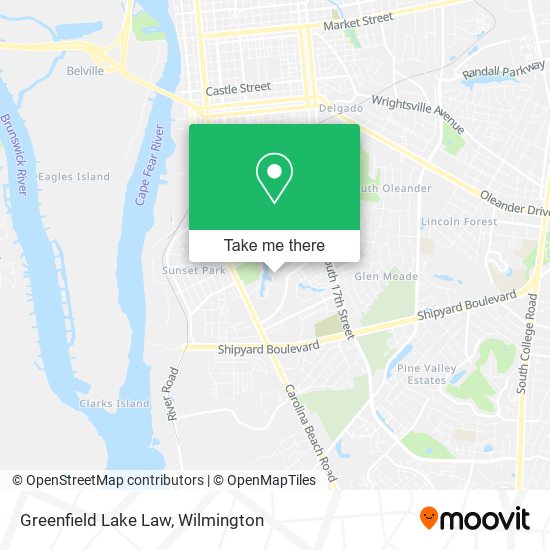 Greenfield Lake Law map