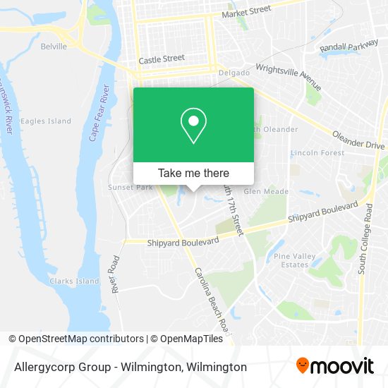 Allergycorp Group - Wilmington map