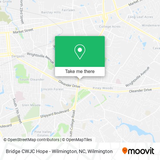 Mapa de Bridge CWJC Hope - Wilmington, NC