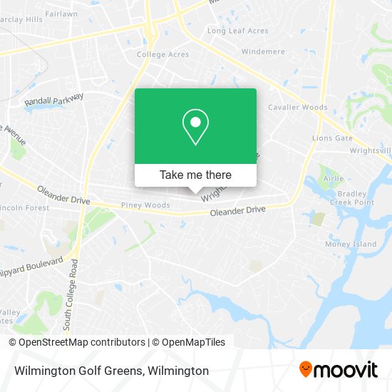 Wilmington Golf Greens map