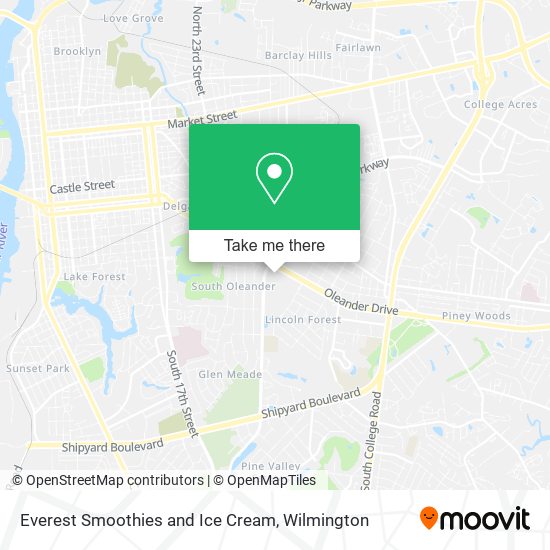 Everest Smoothies and Ice Cream map