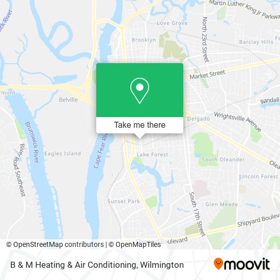 B & M Heating & Air Conditioning map