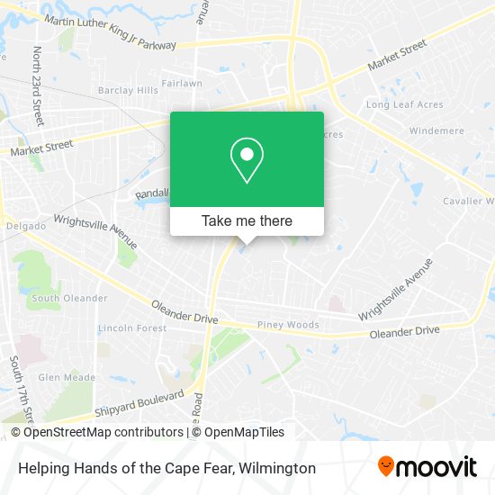 Helping Hands of the Cape Fear map