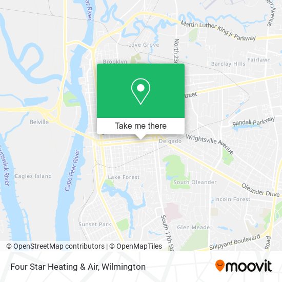 Four Star Heating & Air map