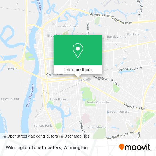 Wilmington Toastmasters map