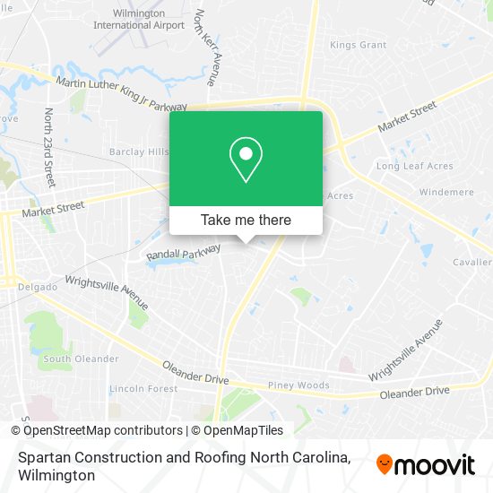 Mapa de Spartan Construction and Roofing North Carolina