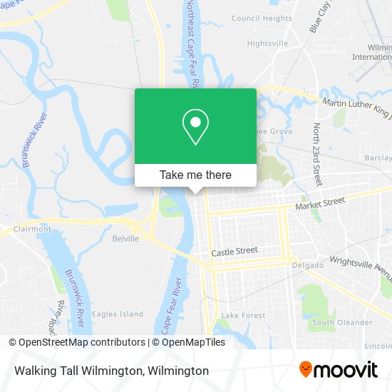 Mapa de Walking Tall Wilmington