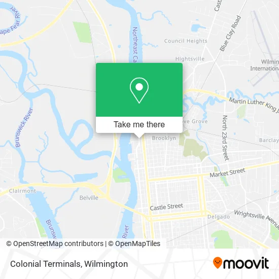 Colonial Terminals map