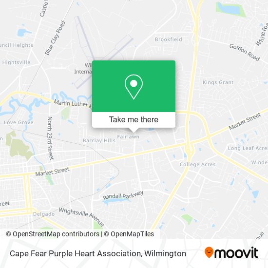 Cape Fear Purple Heart Association map