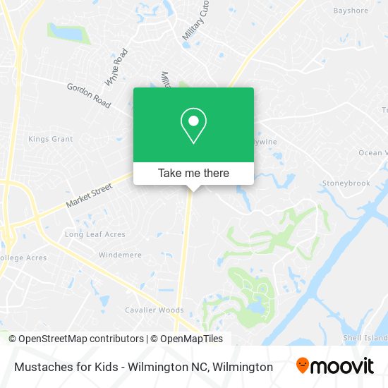 Mustaches for Kids - Wilmington NC map