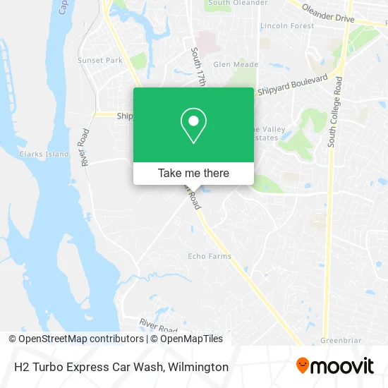 H2 Turbo Express Car Wash map