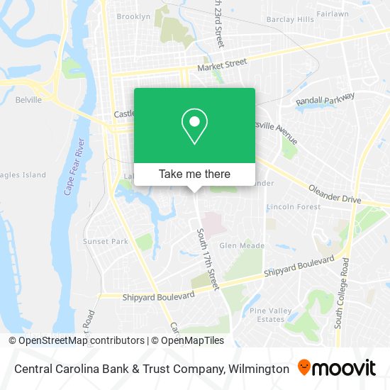 Mapa de Central Carolina Bank & Trust Company