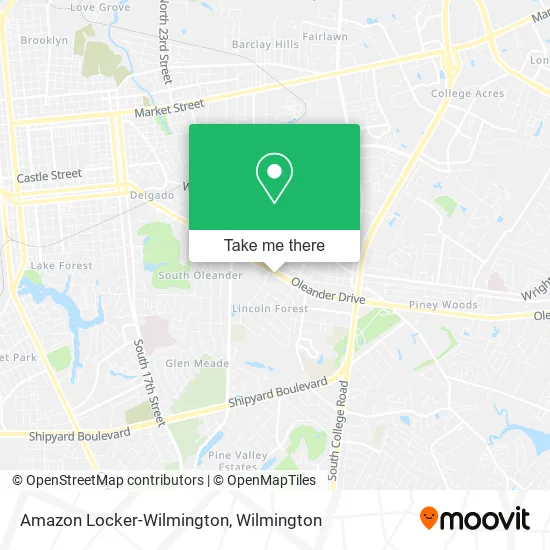 Amazon Locker-Wilmington map