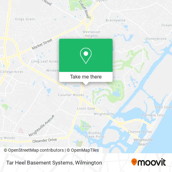 Tar Heel Basement Systems map