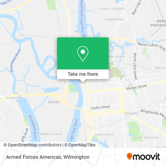 Armed Forces Americas map
