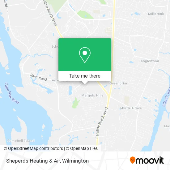 Mapa de Sheperds Heating & Air