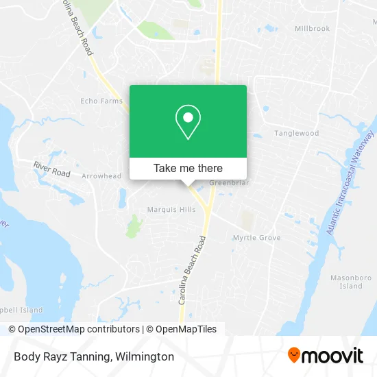 Mapa de Body Rayz Tanning