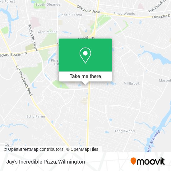 Jay's Incredible Pizza map