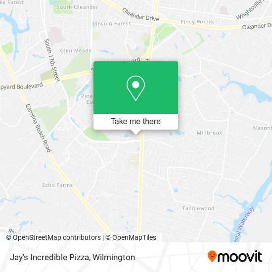 Jay's Incredible Pizza map