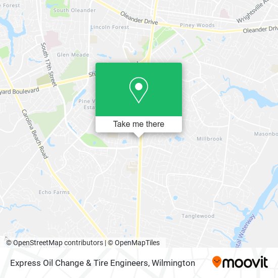 Mapa de Express Oil Change & Tire Engineers