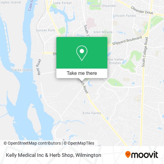 Mapa de Kelly Medical Inc & Herb Shop