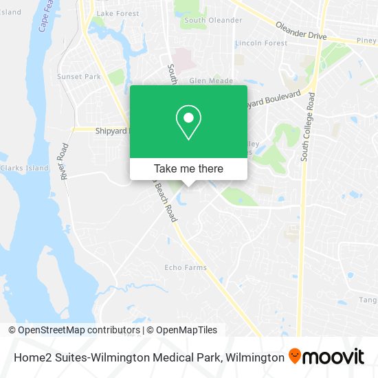 Mapa de Home2 Suites-Wilmington Medical Park