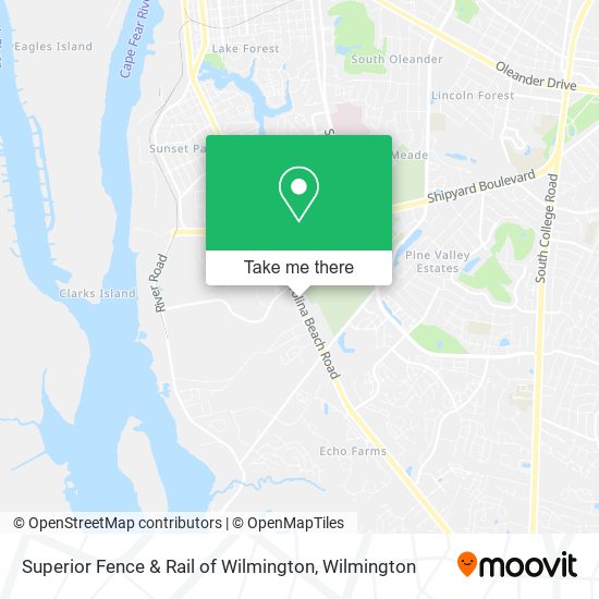 Mapa de Superior Fence & Rail of Wilmington