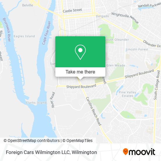 Foreign Cars Wilmington LLC map