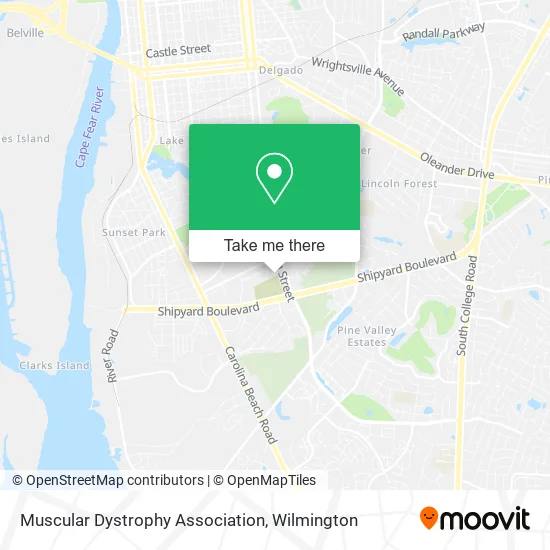 Muscular Dystrophy Association map